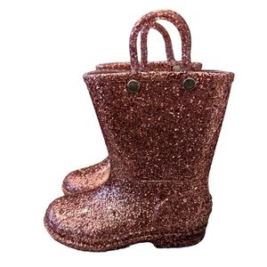 Western Chief Girls Rain Boots Size 8 Pink Sparkle